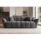 SOFA CLOUD 260 CM BOUCLE WELUR SZARA
