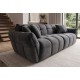 SOFA CLOUD 260 CM BOUCLE WELUR SZARA