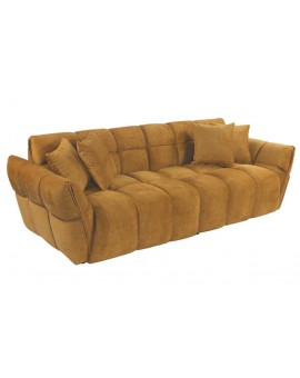 SOFA CLOUD 260 CM BOUCLE WELUR MUSZTARDOWA