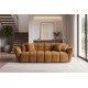 SOFA CLOUD 260 CM BOUCLE WELUR MUSZTARDOWA