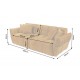 SOFA CLOUD 260 CM BOUCLE WELUR MUSZTARDOWA