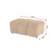 PUF CLOUD 100X65 CM WELUR MUSZTARDOWA