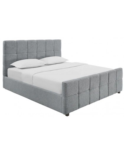 ŁÓŻKO PRESTIGE 180X200 CM BOUCLE SZARE