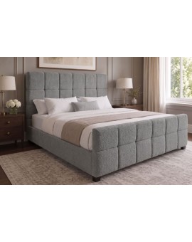 Ł&Oacute;ŻKO PRESTIGE 180X200 CM BOUCLE SZARE