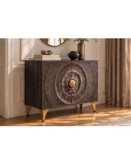 KOMODA GOLDEN SUNSET II 100X38 CM MANGO CZARNA