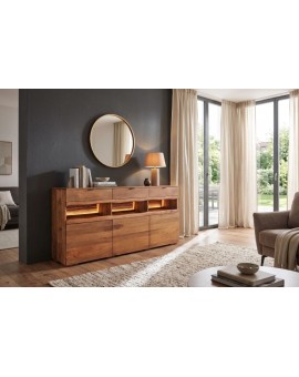 KOMODA GRAND MANGO 180X40 CM MANGO BRĄZOWE