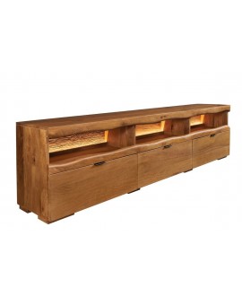 SZAFKA RTV GRAND MANGO 180X42 CM MANGO BRĄZOWE