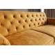 SOFA ROZKŁADANA MAISON BELLE AFFAIRE 220 CM WELUR MUSZTARDOWA