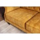 SOFA ROZKŁADANA MAISON BELLE AFFAIRE 220 CM WELUR MUSZTARDOWA