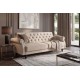 SOFA ROZKŁADANA MAISON BELLE AFFAIRE 220 CM WELUR BEŻOWA