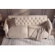 SOFA ROZKŁADANA MAISON BELLE AFFAIRE 220 CM WELUR BEŻOWA