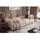 SOFA ROZKŁADANA MAISON BELLE AFFAIRE 220 CM WELUR BEŻOWA