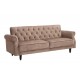 SOFA ROZKŁADANA MAISON BELLE AFFAIRE 220 CM WELUR SZARA