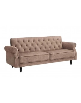 SOFA ROZKŁADANA MAISON BELLE AFFAIRE 220 CM WELUR SZARA