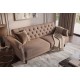SOFA ROZKŁADANA MAISON BELLE AFFAIRE 220 CM WELUR SZARA