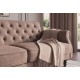 SOFA ROZKŁADANA MAISON BELLE AFFAIRE 220 CM WELUR SZARA