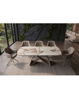 ST&Oacute;Ł ROZKŁADANY II INFINITY 180-220X260 CM CERAMIKA BIAŁY