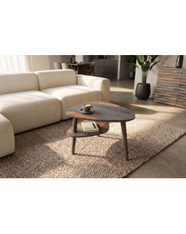 STOLIK KAWOWY ORGANIC LIVING 55X45 CM PALISANDER SZARY