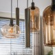 LAMPA WISZĄCA DORUK SZKŁO BRĄZOWE