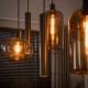 LAMPA WISZĄCA DORUK SZKŁO BRĄZOWE