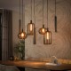 LAMPA WISZĄCA DORUK SZKŁO BRĄZOWE