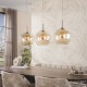 LAMPA WISZĄCA ICARDI SZKŁO BURSZTYNOWE