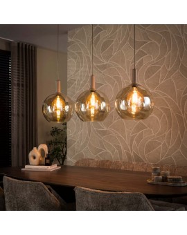 LAMPA WISZĄCA ICARDI SZKŁO BURSZTYNOWE
