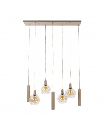 LAMPA WISZĄCA ICARDI I SZKŁO BURSZTYNOWE