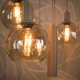 LAMPA WISZĄCA ICARDI I SZKŁO BURSZTYNOWE