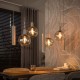 LAMPA WISZĄCA ICARDI I SZKŁO BURSZTYNOWE