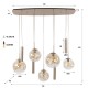 LAMPA WISZĄCA NOTTE SZKŁO BURSZTYNOWE