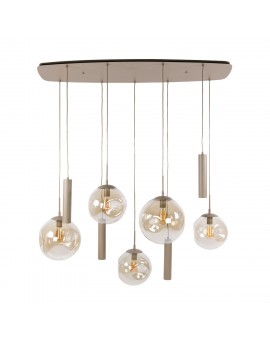 LAMPA WISZĄCA NOTTE SZKŁO BURSZTYNOWE