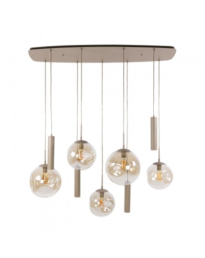 LAMPA WISZĄCA NOTTE SZKŁO BURSZTYNOWE