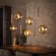 LAMPA WISZĄCA NOTTE SZKŁO BURSZTYNOWE