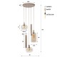LAMPA WISZĄCA II DORUK SZKŁO BURSZTYNOWE