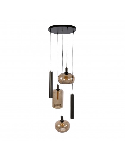 LAMPA WISZĄCA II DORUK SZKŁO BRĄZOWE