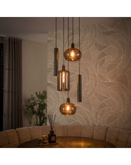LAMPA WISZĄCA II DORUK SZKŁO BRĄZOWE