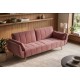 SOFA ROZKŁADANA DIVANI 220 CM WELUR RÓŻOWA