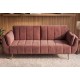 SOFA ROZKŁADANA DIVANI 220 CM WELUR RÓŻOWA