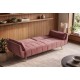 SOFA ROZKŁADANA DIVANI 220 CM WELUR RÓŻOWA