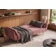 SOFA ROZKŁADANA DIVANI 220 CM WELUR RÓŻOWA