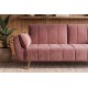 SOFA ROZKŁADANA DIVANI 220 CM WELUR RÓŻOWA