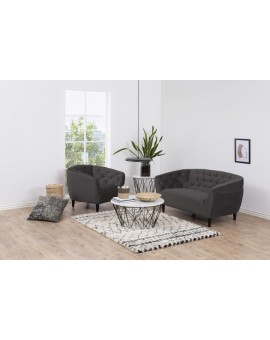 FOTEL RIA CIEMNOSZARY WELUR