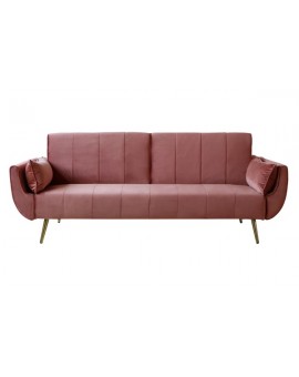 SOFA ROZKŁADANA DIVANI 220 CM WELUR RÓŻOWA