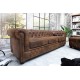 SOFA 3-OSOBOWA CHESTERFIELD BRĄZOWA 205 CM