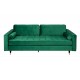 SOFA 3-OSOBOWA COSY VELVET ZIELONA 225 CM