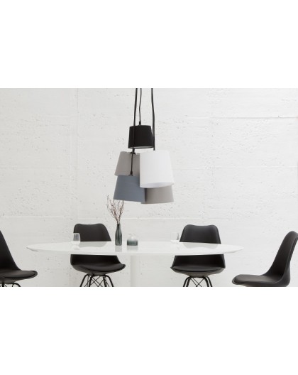 LAMPA WISZĄCA LEVELS V SZARO-CZARNO-BIAŁA