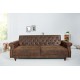 SOFA ROZKŁADANA MAISON BELLE AFFAIRE 220 CM BRĄZOWA
