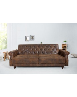 SOFA ROZKŁADANA MAISON BELLE AFFAIRE 220 CM BRĄZOWA