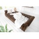 SOFA ROZKŁADANA MAISON BELLE AFFAIRE 220 CM BRĄZOWA
